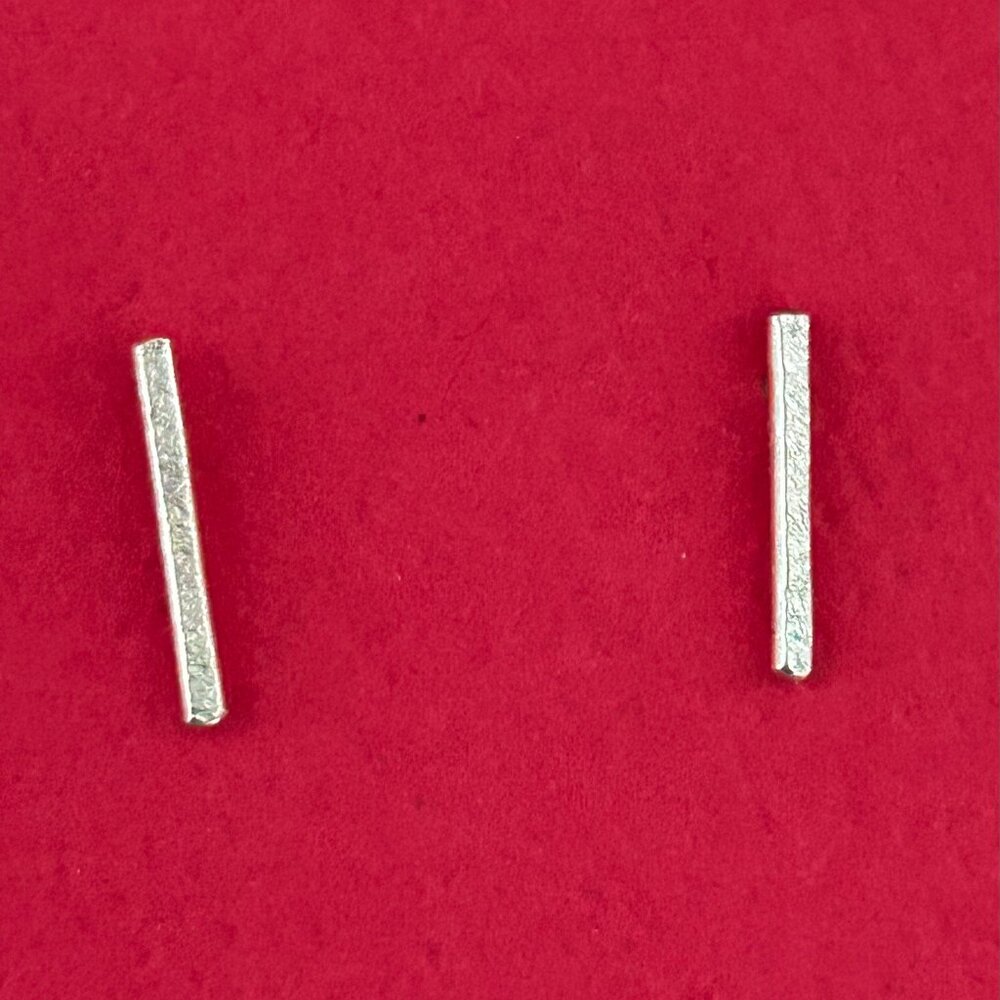 Silver post earrings